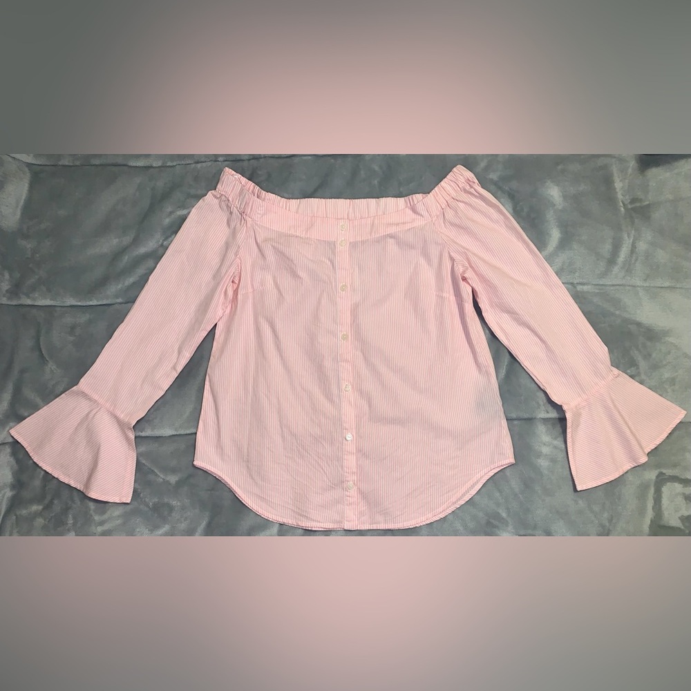 Light Pink Off-Shoulder Blouse